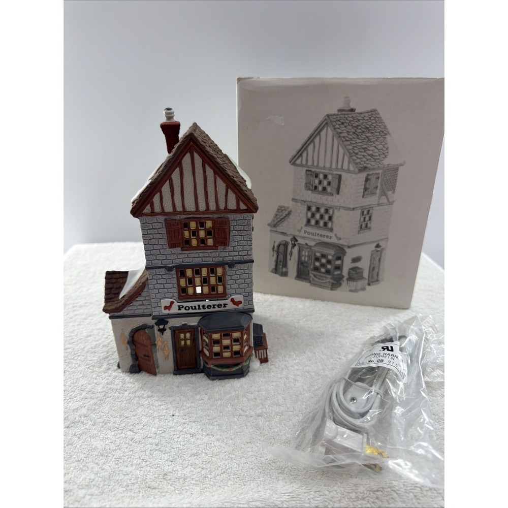 Dept 56 "Poulterer" Dickens Village Series Heritage #5926-9 with Brand New Light
